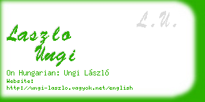 laszlo ungi business card