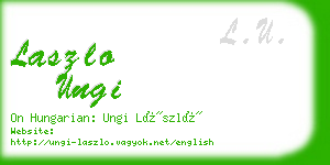 laszlo ungi business card